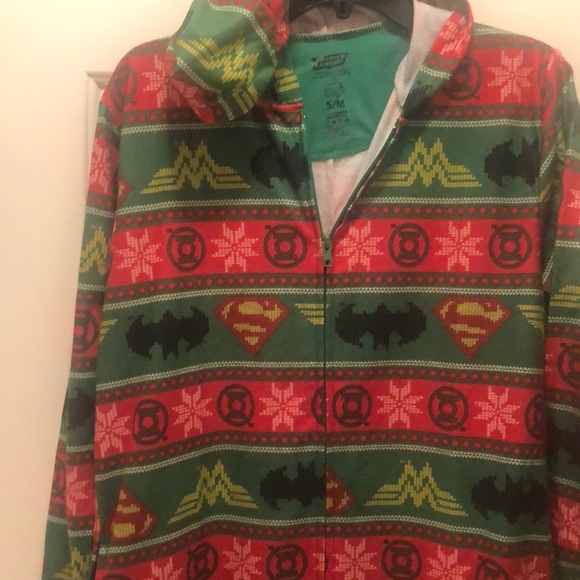 NWOT Justice League Superhero Christmas onesie - Picture 3 of 6